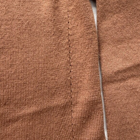 FERRAGAMO Camel Cashmere Cardigan V-Neck Sweater M/L - Picture 8 of 12